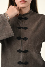 2-Piece Oriental Button Co-ord Set