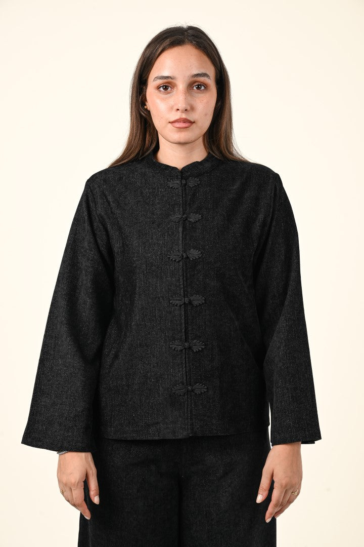 2-Piece Oriental Button Co-ord Set