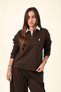 Polo Collar Sweatshirt