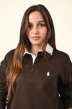 Polo Collar Sweatshirt