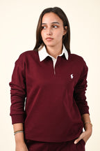 Polo Collar Sweatshirt