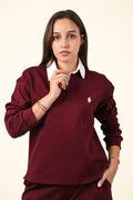 Polo Collar Sweatshirt