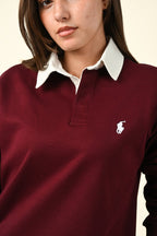 Polo Collar Sweatshirt