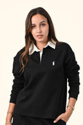 Polo Collar Sweatshirt