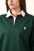 Polo Collar Sweatshirt