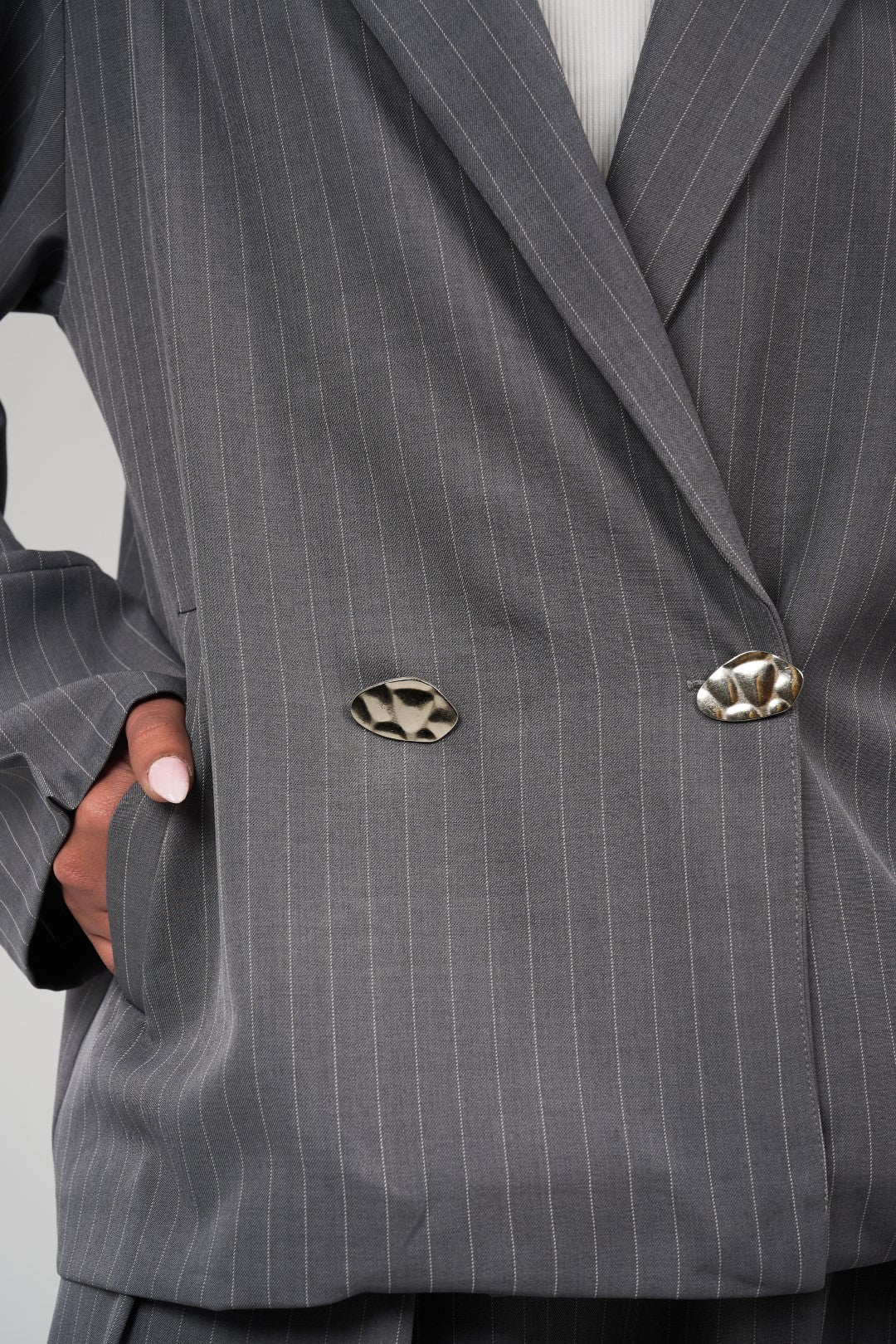 Tow-Piece Suit Set:  Blazer  & Wide-Leg Pants