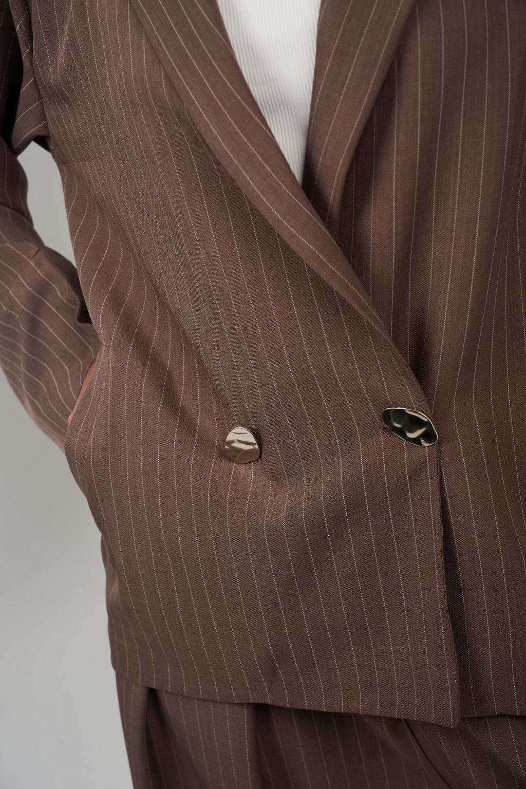 Tow-Piece Suit Set:  Blazer  & Wide-Leg Pants