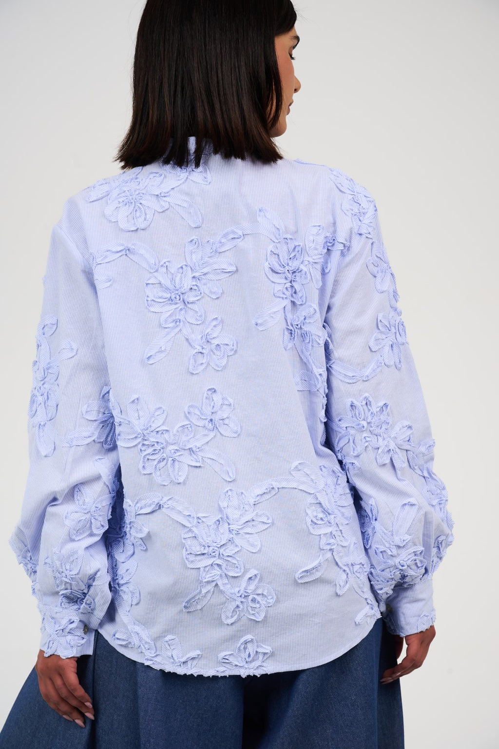 Floral Appliqué Embroidered Blouse