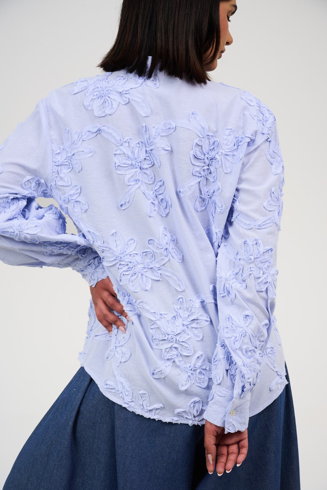 Floral Appliqué Embroidered Blouse