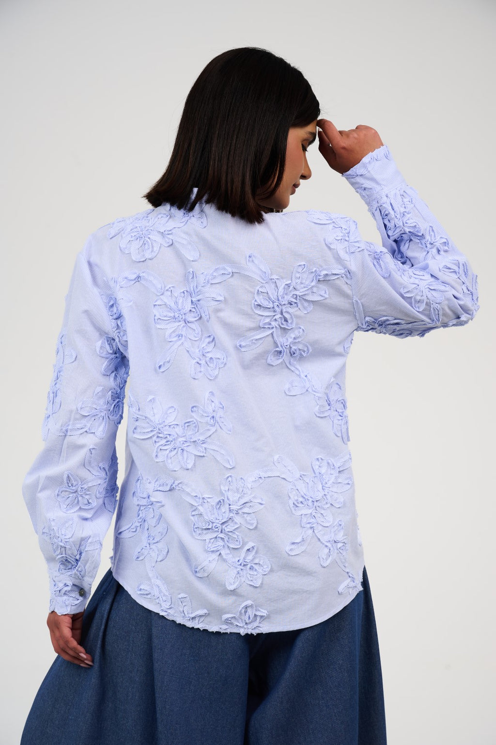 Floral Appliqué Embroidered Blouse