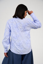 Floral Appliqué Embroidered Blouse