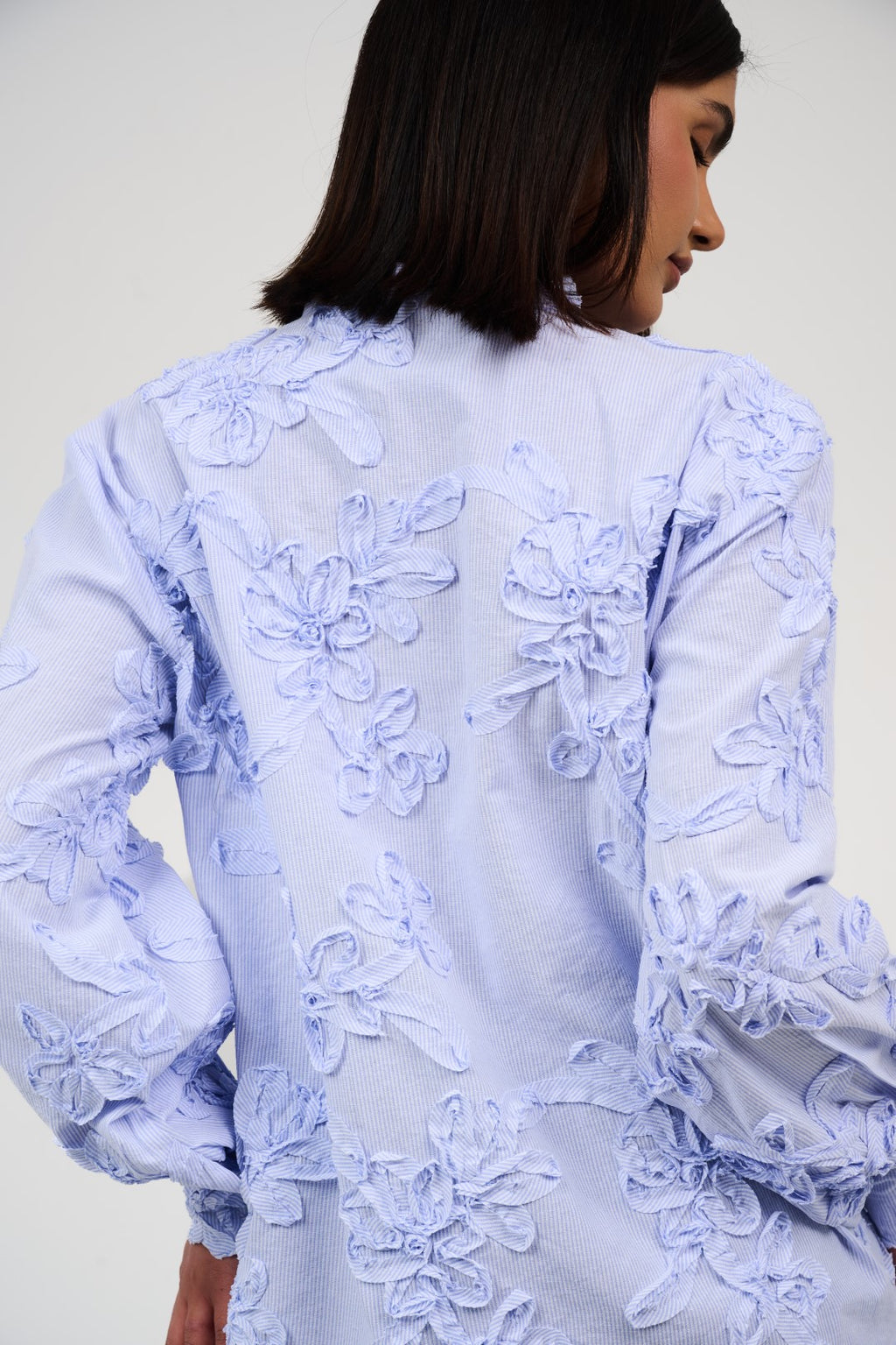 Floral Appliqué Embroidered Blouse