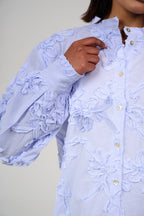 Floral Appliqué Embroidered Blouse