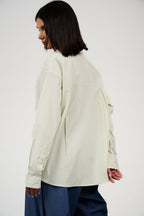Oversized Striped Button-Up Shirt