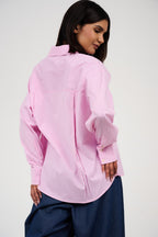 Oversized Striped Button-Up Shirt