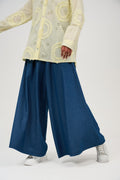 Wide-Leg Denim Palazzo Pants