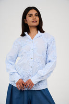 Floral Appliqué Embroidered Blouse