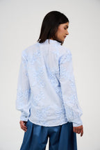 Floral Appliqué Embroidered Blouse