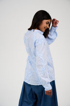 Floral Appliqué Embroidered Blouse