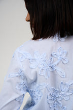 Floral Appliqué Embroidered Blouse