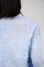 Floral Appliqué Embroidered Blouse
