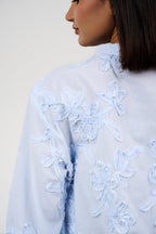 Floral Appliqué Embroidered Blouse