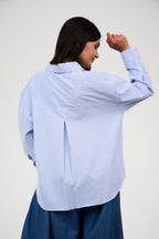 Oversized Striped Button-Up Shirt