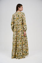 فستان/قميص ماكسي نسائي مطبوع متعدد الألوان