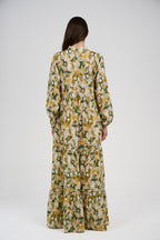 فستان/قميص ماكسي نسائي مطبوع متعدد الألوان