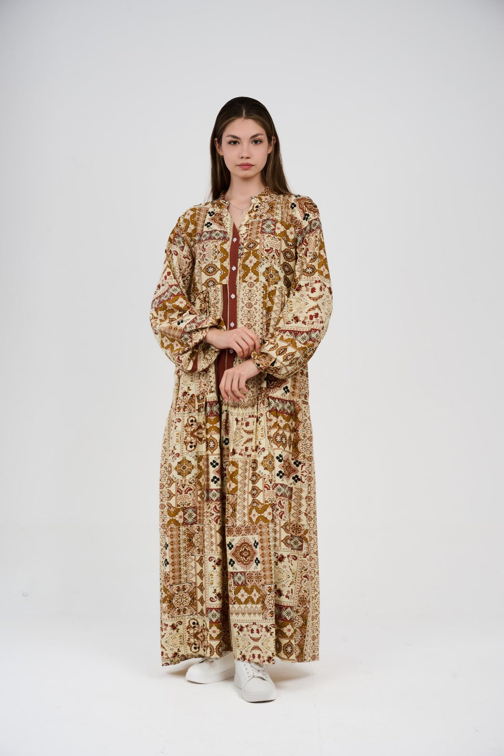 فستان نسائي طويل بتصميم انسيابي796