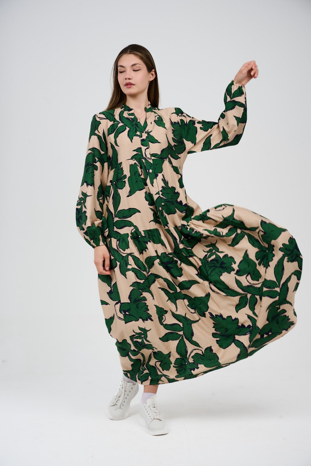 فستان نسائي طويل بتصميم انسيابي797