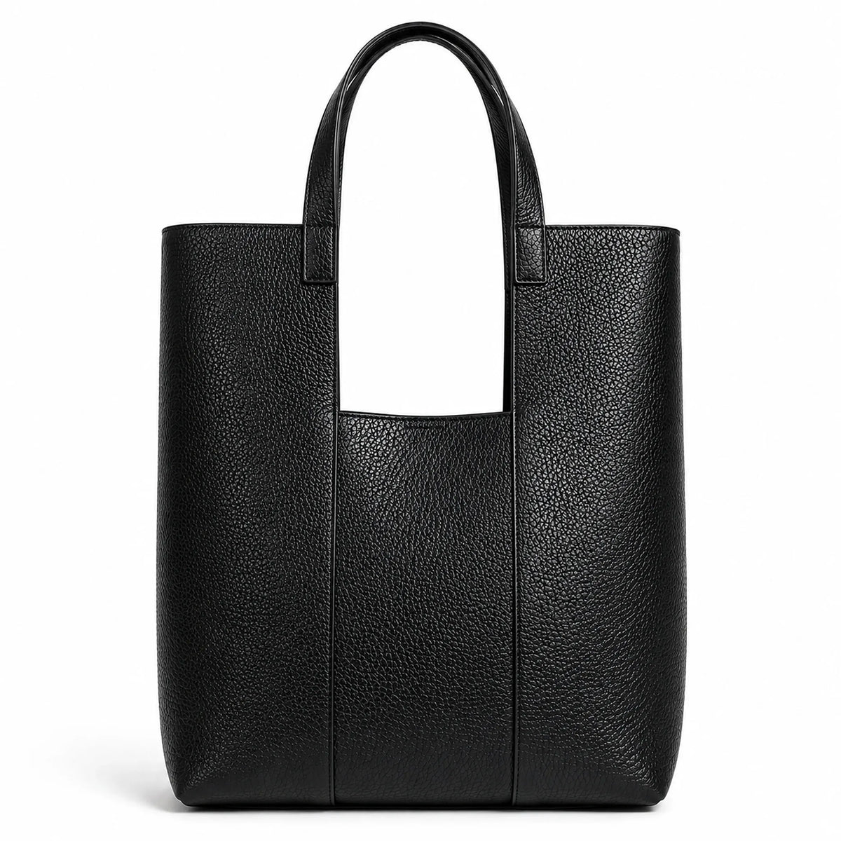 NARMAR 2-Piece Pebbled Leather Vertical Bag Set with Matching Pouch