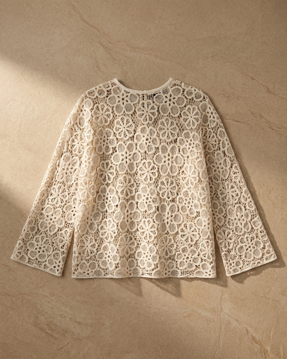 Women’s Floral Crochet Blouse