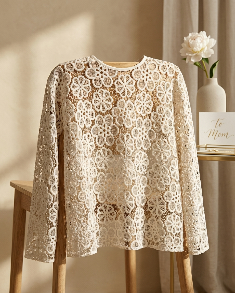 Women’s Floral Crochet Blouse