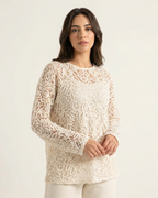 Women’s Floral Crochet Blouse