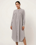 Women’s Midi Shirt Dress with Relaxed Fit