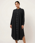 Women’s Midi Shirt Dress with Relaxed Fit
