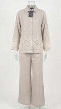 Women’s Elegant Set with Lace Embroidered Details