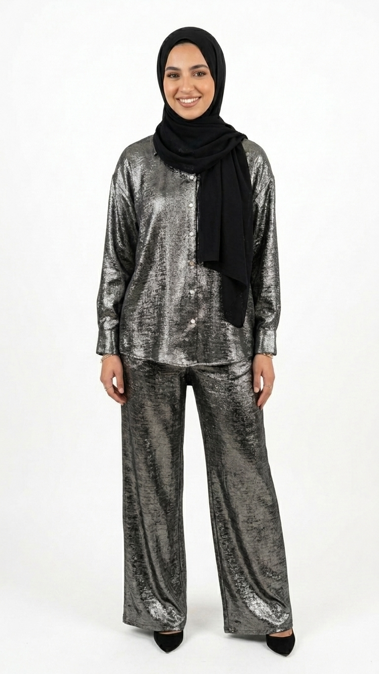Women’s Shimmer Evening Two-Piece Set