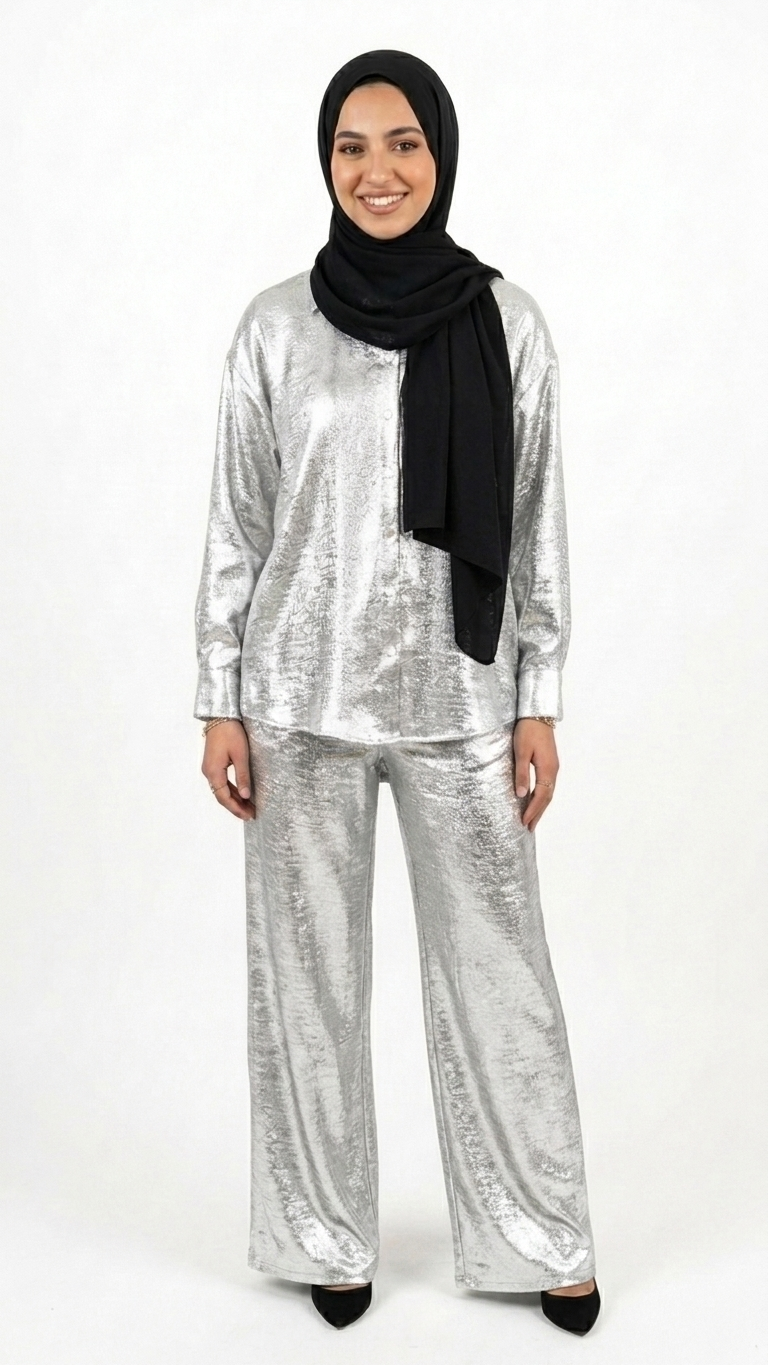 Women’s Shimmer Evening Two-Piece Set