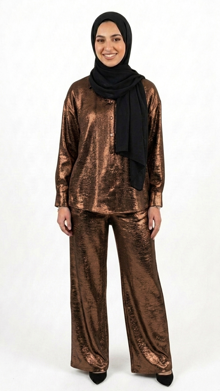 Women’s Shimmer Evening Two-Piece Set